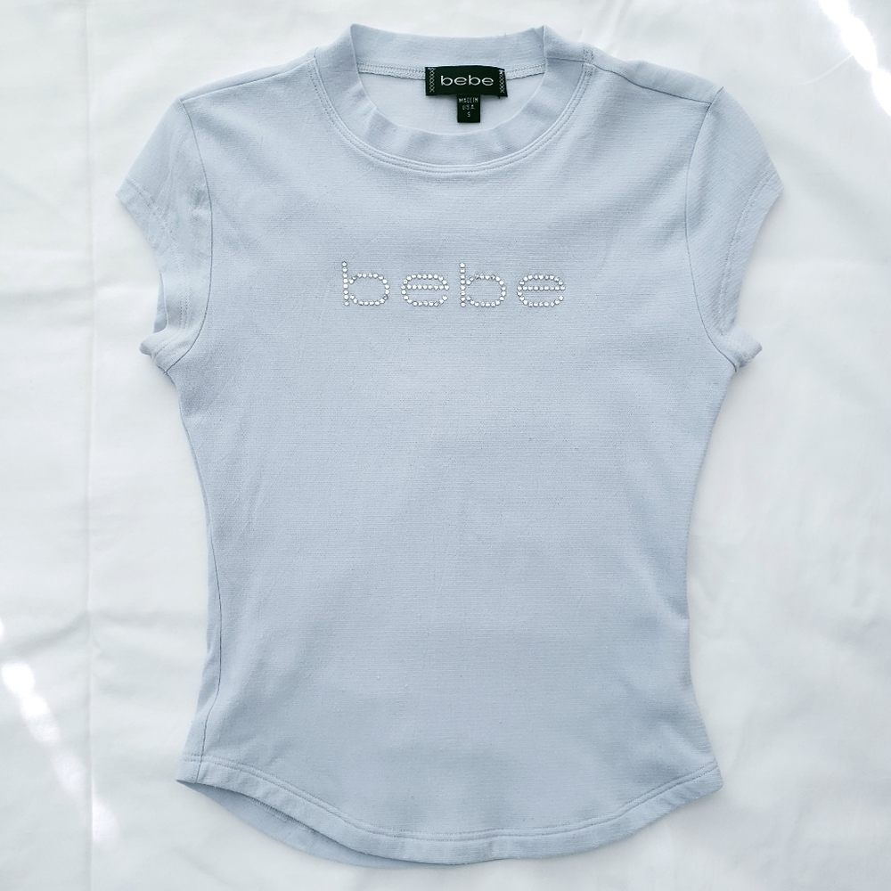 bebe rhinestone baby doll tee